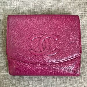 Chanel | Timeless CC Logo Caviar Leather Compact Wallet